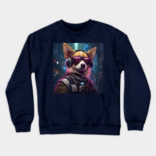 Cyberpunk Corgi Crewneck Sweatshirt